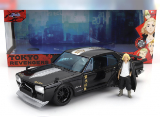 NISSAN Skyline Gt-r (1971) With Mikey Figure - Tokyo Revengers, Black