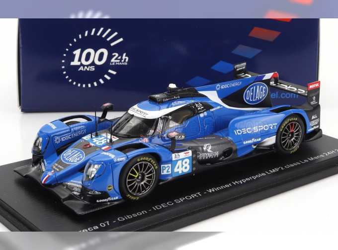 ORECA 07 Gibson Gk428 4.2l V8 Team Idec Sport №48 Winner Hyperpole Lmp2 Class 24h Le Mans (2023) P.loup Chatin - L.horr - P.lafargue, Blue Black