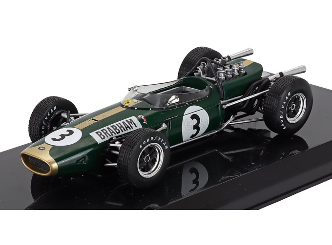 BRABHAM F1 Bt19 №3 World Champion Season (1966) Jack Brabham - Con Vetrina - With Showcase, Green Gold