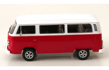 VOLKSWAGEN T2b Bus with Fuchs rims (1972), red/white