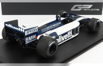 BRABHAM F1 Bt55 Bmw N 8 Season 1986 Elio De Angelis - Con Vetrina - With Showcase, Blue White