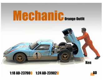 Mechanic Ken, orange (car not included).