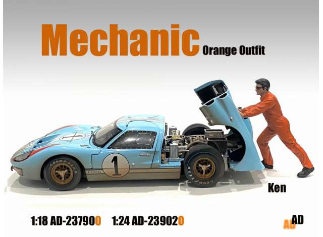 Mechanic Ken, orange (car not included).