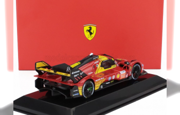 FERRARI 499p 3.0l Turbo V6 Team Ferrari Af Corse №50 Winner 24h Le Mans (2024) Antonio Fuoco - Miguel Molina - Nicklas Nielsen - With Showcase, Red