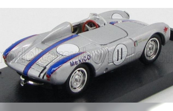 PORSCHE 550a Rs Spider №11 Riverside Mexico (1957) Ricardo Rodriguez, Silver Blue