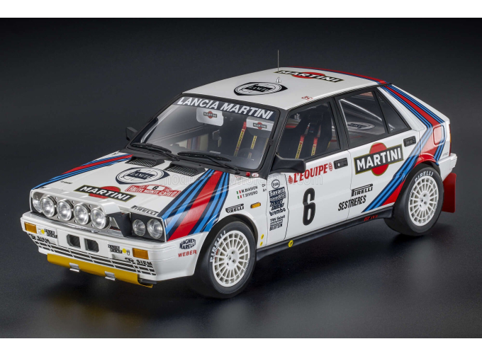 LANCIA Delta 4wd Team Martini Racing (night Version) №6 Winner Rally Montecarlo (1987) Miki Biasion - Tiziano Siviero, White Red Blue