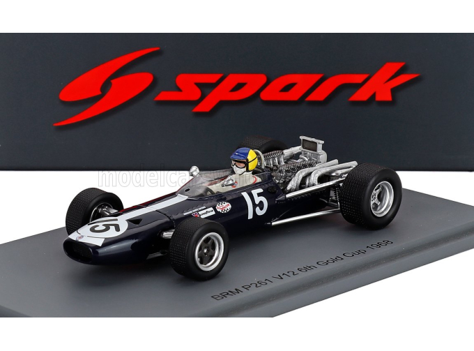 BRM F1 P261 №15 Gold Cup (1968) David Hobbs, Blue White