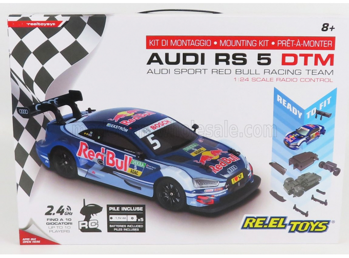 Сборная модель RC AUDI A5 Rs5 Team Audi Sport Abt Spotrsline Red Bull N5 Season Dtm (2017) M.Ekstrom, Blue White Red