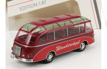 SETRA S6 Autobus Wandervogel With 5x Figures (1955), 2 Tone Red