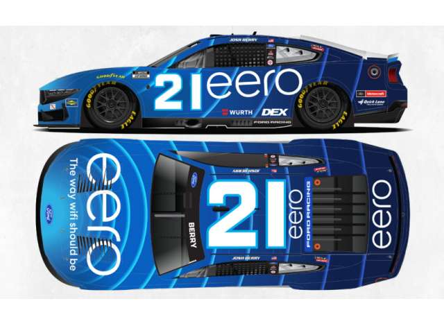 Ford Mustang #21 Josh Berry *21 eero*, blue/white 2026