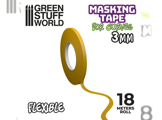 Маскирующая лента, 3 мм ширина / Masking Tape - 3mm