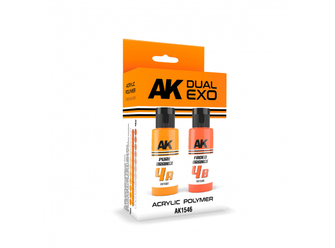 Набор акриловых красок PURE ORANGE & FADED ORANGE DUAL EXO Set, 60мл