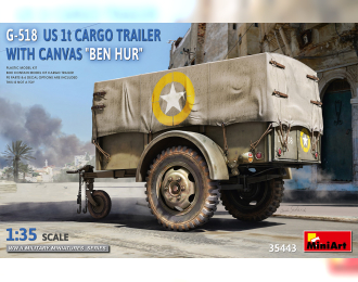 Сборная модель военный грузовой прицеп армии США Бен Хур / TRAILER Rimorchio - G-518 Us Cargo Trailer Ben Hur Military