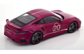 PORSCHE 911 (992) Turbo S with Sport Design Package (2021), pink silver