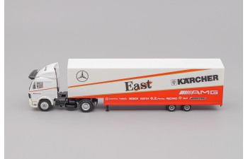 MERCEDES-BENZ SK '88 Tractor / Jumbo Trailer "AMG / East Kärcher", white / black / red / gold