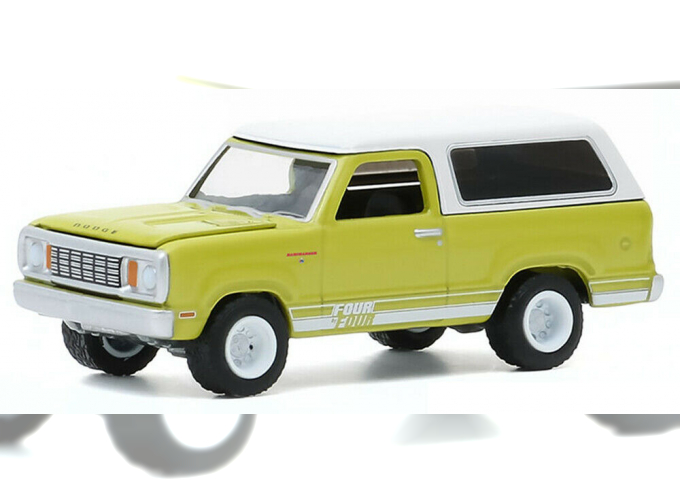 DODGE Macho Ramcharger 4x4 with Four By Four Stripe Kit 1977 Light Green/White