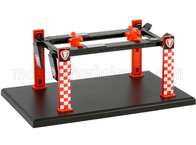 ACCESSORIES Firestone Garage Set Officina - Ponte Sollevatore Auto - Four Post Lift, Red White