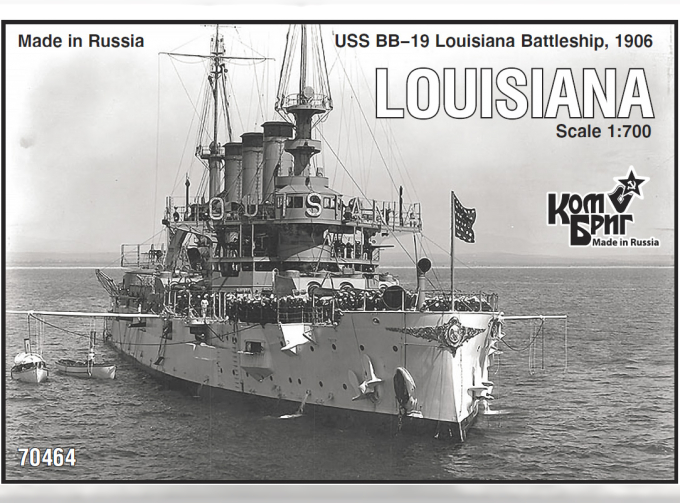 Сборная модель USS BB-19 Louisiana Battleship, 1906