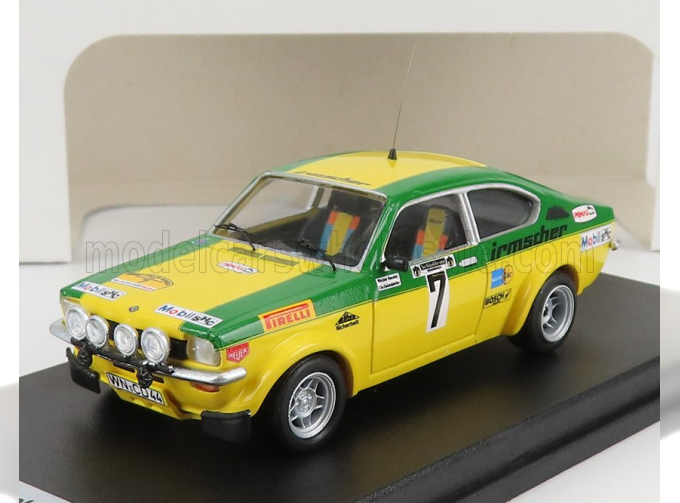 OPEL Kadett Gt/e (night Version) №7 Winner Rally Hessen (1976) W.Smolej - C.Geistdorfer, Yellow Green