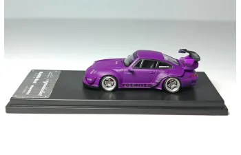 PORSCHE RWB993 with High Wing, matte purple