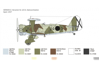 Сборная модель Самолет Henschel Hs 123