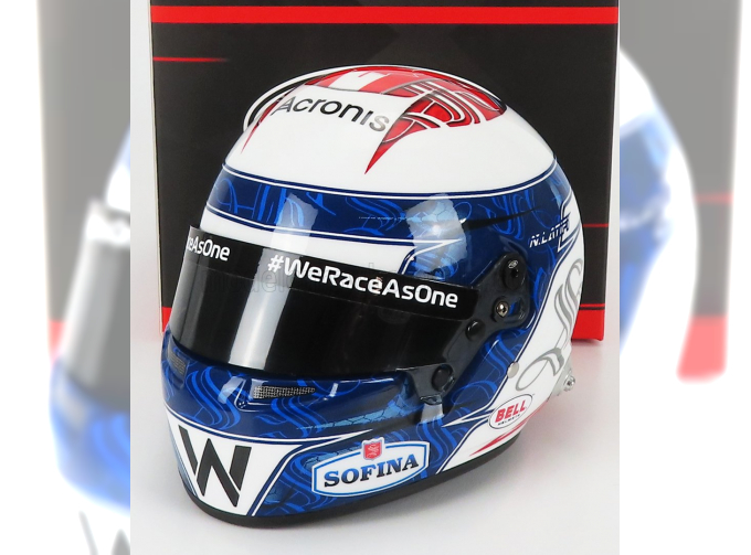 BELL HELMET F1 Casco Helmet Williams Fw44 Team Williams Racing N6 Season (2022) Nicholas Latifi, White Blue Red