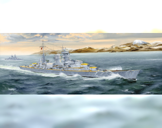 Сборная модель Корабль Немецкий тяжелый крейсер "Блюхер"