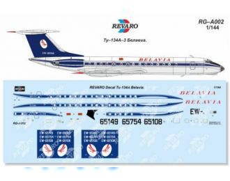 Декаль Ту-134А-3 Белавиа