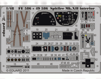 Фототравление Британский истребитель Supermarine Spitfire MK.XII (интерьер)