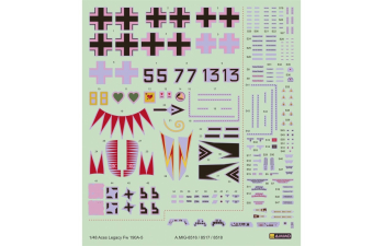 Сборная модель немецкий истребитель Focke Wulf 190 A-5 "Aces Legacy", расширенная версия