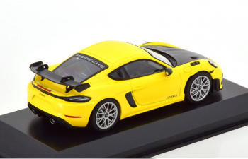 PORSCHE Cayman GT4 RS (982) with silver rims (2021), yellow black