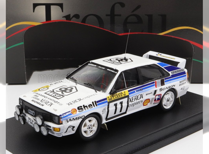 AUDI Quattro (night Version) №11 Rally 1000 Lakes (1985) L.lampi - P.Kuukkala, White Light Blue