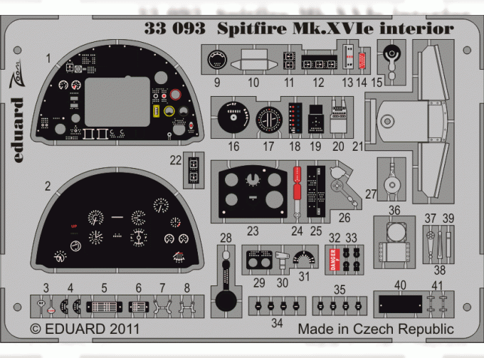 Фототравление Spitfire Mk.XVIe interior S.A.