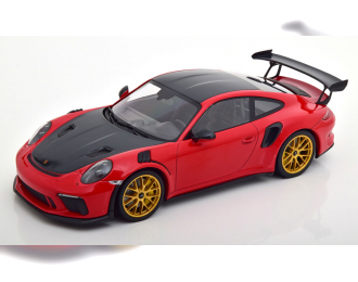 PORSCHE 911 (991 II) GT3 RS Weissach Package (2019), rot/black