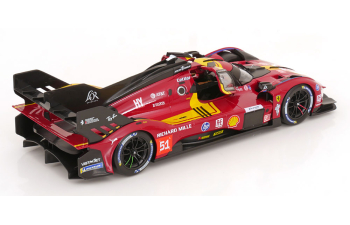 FERRARI 499p 3.0l Turbo V6 Team Ferrari Af Corse №51 3rd 24h Le Mans 2025 Alessandro Pier Guidi - James Calado - Antonio Giovinazzi, Red Yellow Black