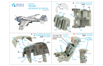 3D Декаль интерьера кабины A-6E (Kinetic)