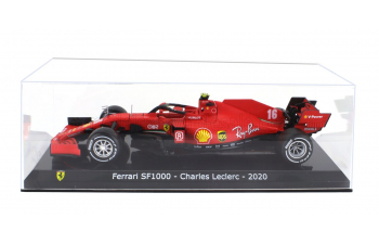 FERRARI F1 Sf1000 Team Scuderia Ferrari Mission Winnow №16 Season (2020) Charles Leclerc - Con Vetrina - With Showcase, Matt Red