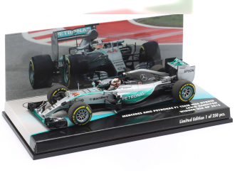 MERCEDES GP F1 W06 Amg Petronas №44 World Champion Winner Usa Gp (2015) Lewis Hamilton, Silver Green