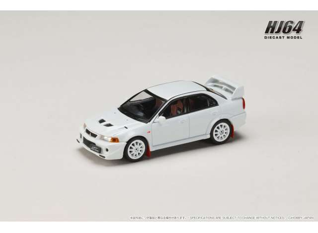 MITSUBISHI Lancer GSR Evolution 6 (T.M.E.) (CP9A) with Mud flap, scortia white 2000