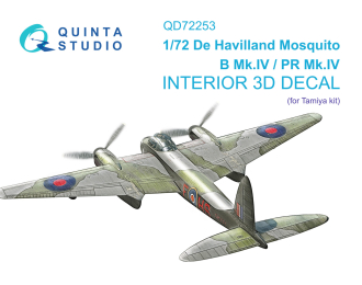 3D Декаль интерьера кабины DH Mosquito B Mk.IV/PR Mk.IV (Tamiya)