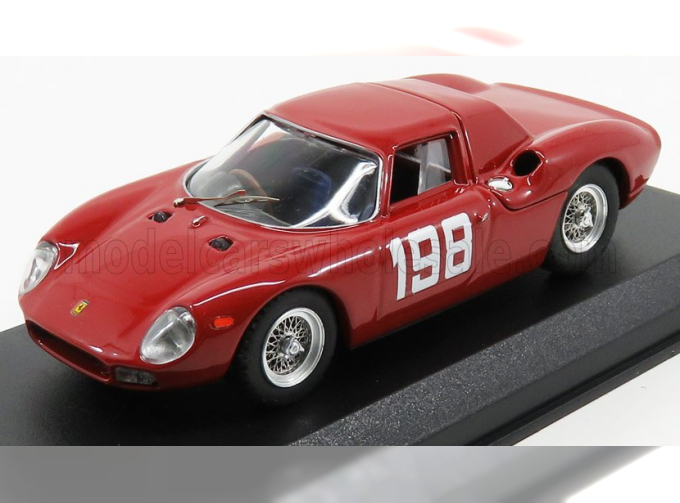 FERRARI 250lm Coupe N198 Winner Coppa F.i.s.a. Monza (1966) E.Luati, Red