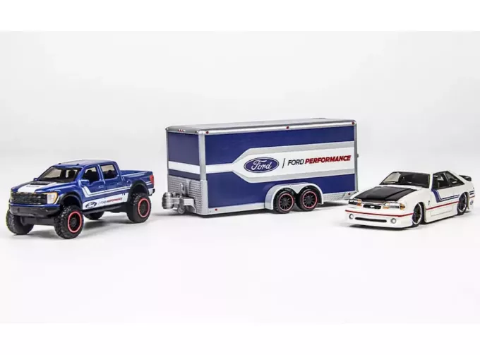 FORD F-150 SVT Raptor - Car Trailer - FORD SVT Cobra (1993), blue/white/black