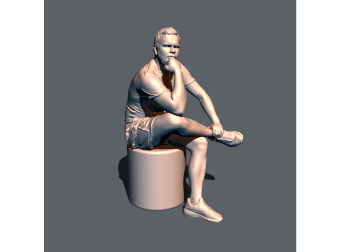 Фигурка Юрец мыслитель, неокрашенная