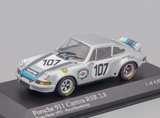 PORSCHE 911 RSR 2.8 Targa Fiorio 1973 Pucci #103, silver