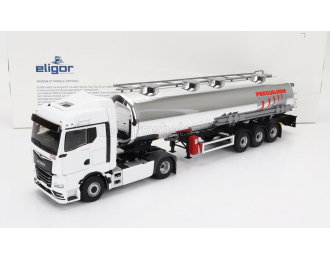 MAN Tgx 18.580 Tanker Truck Perguilehem Transports (2021), White Chrome