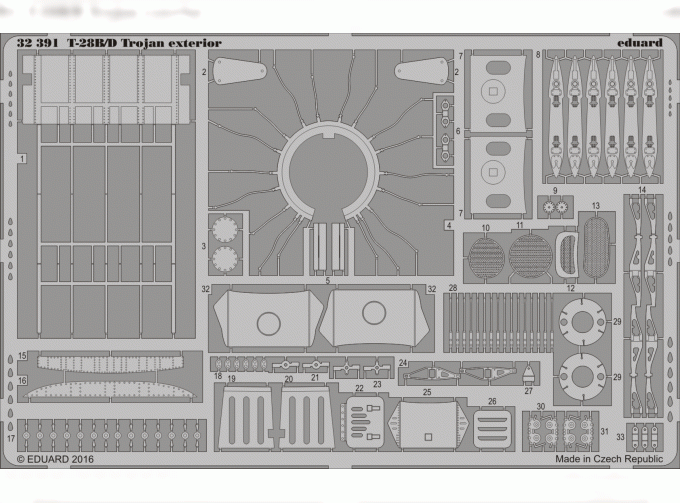 Фототравление для T-28B/D Trojan exterior