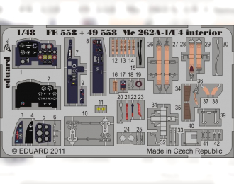 Цветное фототравление для Me 262A-1/ U4 interior S. A.