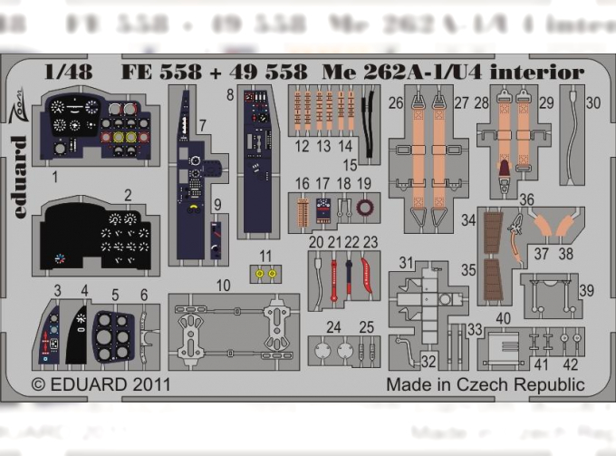 Цветное фототравление для Me 262A-1/ U4 interior S. A.