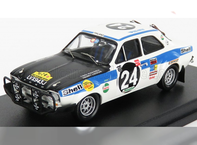 FORD Escort Mki (night Version) №24 Rally East African Safari (1971) T.Makinen - H.Liddon, White Blue Black