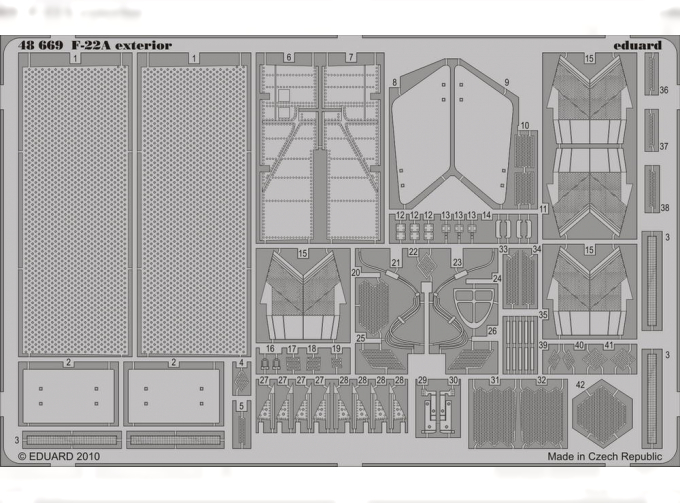 Фототравление F-22A exterior